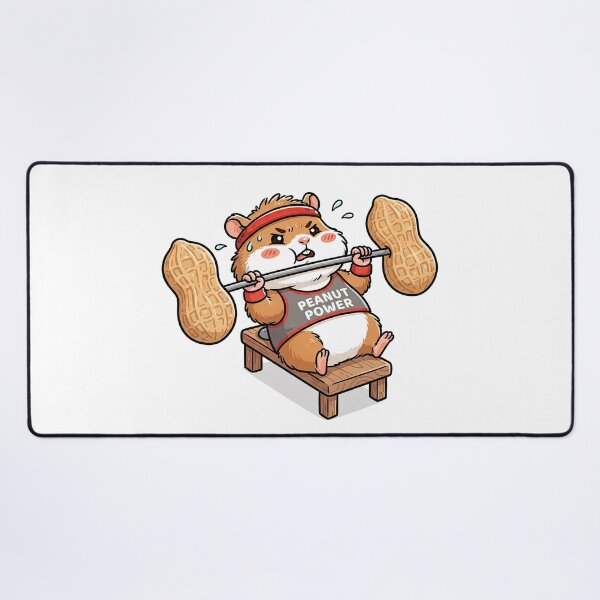 Item preview, Funny Hamster Bench Pressing Peanut Barbell Workout designed and sold by Rahat3344.