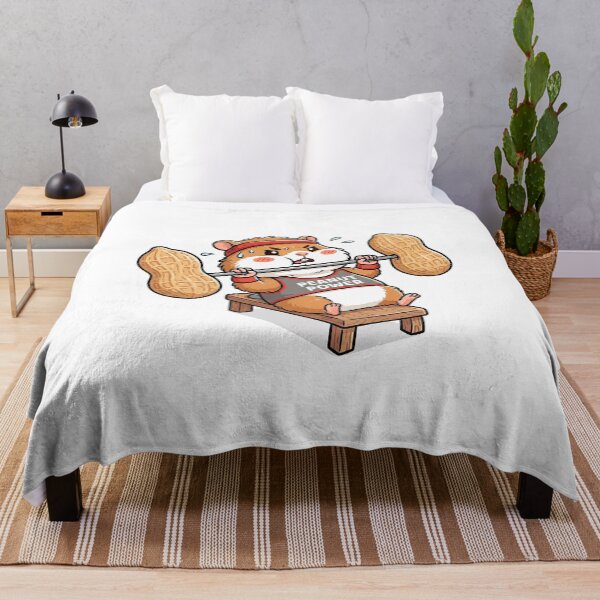 Item preview, Funny Hamster Bench Pressing Peanut Barbell Workout designed and sold by Rahat3344.