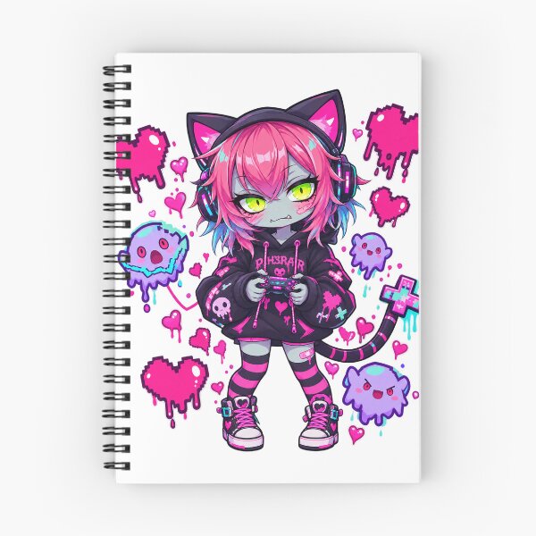 Item preview, Zombie Gamer Girl – Cute Chibi Catgirl Gaming designed and sold by Kubbykat.