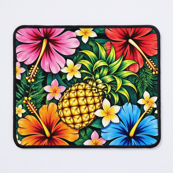 Item preview, Tropical Hawaiian Hibiscus & Pineapple Paradise designed and sold by Plus91BIRD.
