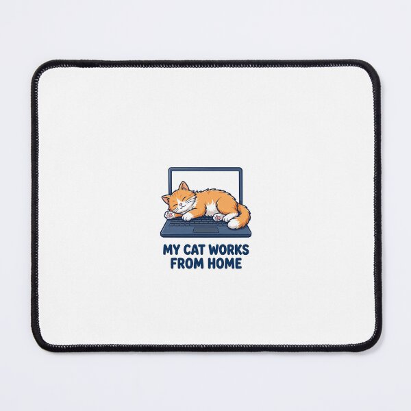 Item preview, My Cat Works From Home Funny Cat T-Shirt designed and sold by Worn and Witty.
