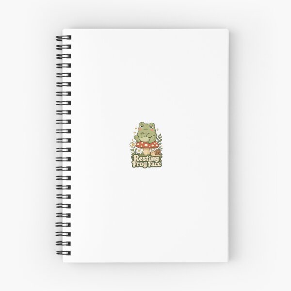 Item preview, Resting Frog Face - Cute Grumpy Frog on Mushroom, Funny Cottagecore Kawaii Amphibian designed and sold by MIRAJIL.