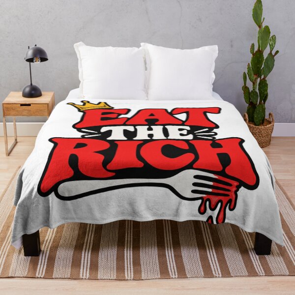 Item preview, Eat The Rich Crown Fork Quote designed and sold by Owcomm.
