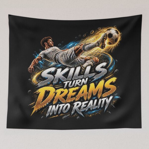 Item preview, Skills Turn Dreams Into Reality | Soccer Football Motivation Gift designed and sold by M. Mamdouh Artworks.