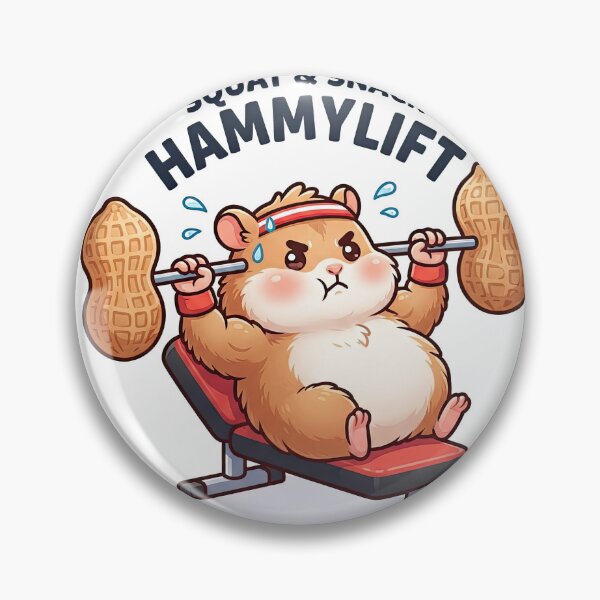 Item preview, Funny Hamster Bench Pressing Peanut Squat Snack Artwork designed and sold by Rahat3344.