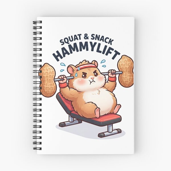 Item preview, Funny Hamster Bench Pressing Peanut Squat Snack Artwork designed and sold by Rahat3344.