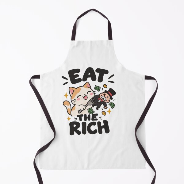 Item preview, Cute Cat Eating The Rich Funny Parody designed and sold by Owcomm.