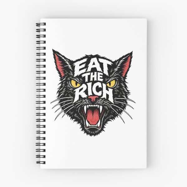 Item preview, Rebellious Black Cat Eat The Rich Slogan designed and sold by Owcomm.
