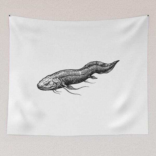 Item preview, Vintage Woodcut Lungfish Illustration designed and sold by IstanbulEssence.