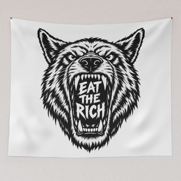 Item preview, Eat The Rich Angry Wolf Graphic    designed and sold by Owcomm.