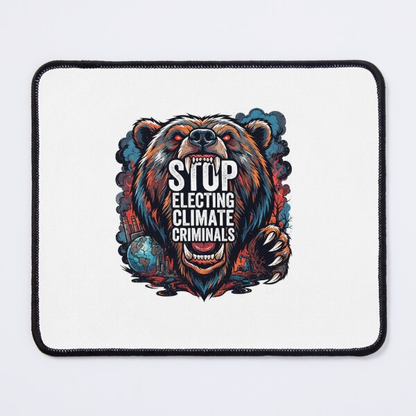 Item preview, Angry Grizzly Bear Climate Action Graphic designed and sold by Owcomm.