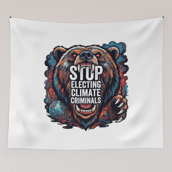 Item preview, Angry Grizzly Bear Climate Action Graphic    designed and sold by Owcomm.