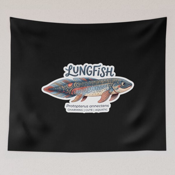 Item preview, Cute Lungfish Protopterus Annectens Aquatic Art designed and sold by IstanbulEssence.