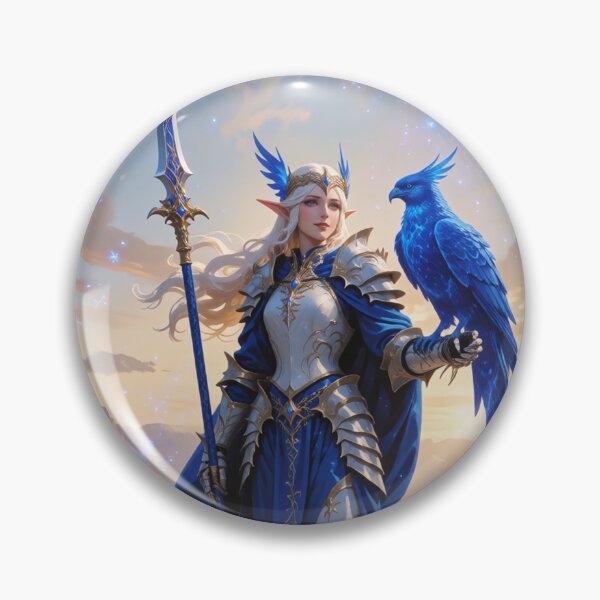 Item preview, Sky Falconer Sun Elf Warrior Lady designed and sold by WUSCHELWORKS.