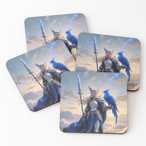 Item preview, Sky Falconer Sun Elf Warrior Lady designed and sold by WUSCHELWORKS.