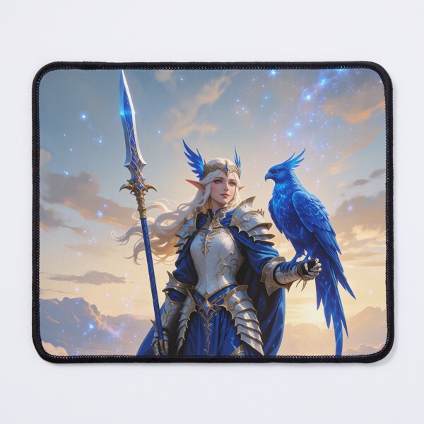 Item preview, Sky Falconer Sun Elf Warrior Lady designed and sold by WUSCHELWORKS.