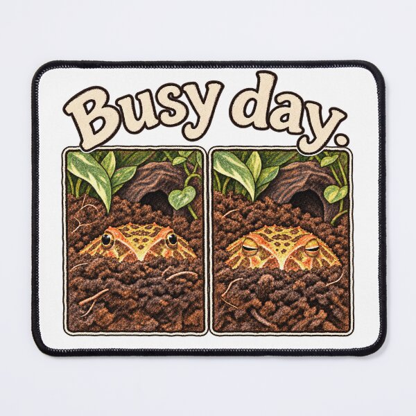 Item preview, Pacman Frog Busy Day Funny Frog Art designed and sold by threadandfangs.