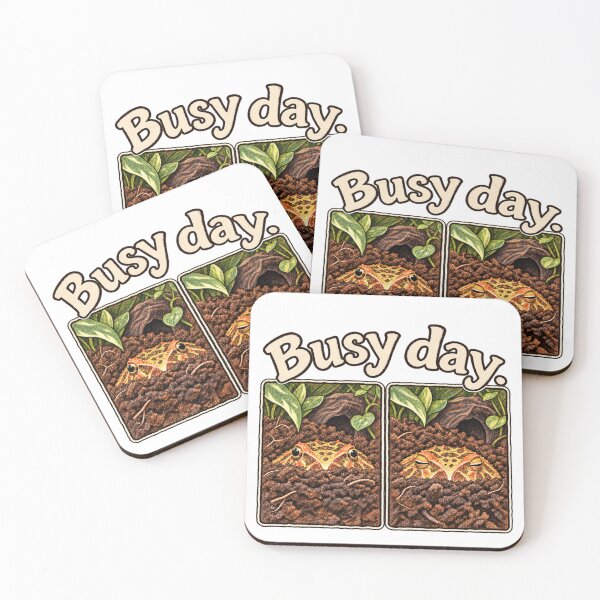 Item preview, Pacman Frog Busy Day Funny Frog Art designed and sold by threadandfangs.