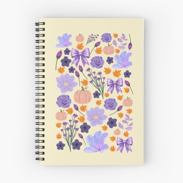 Item preview, Pastel purple floral pumpkin Autumn pattern designed and sold by BigfeetLittlepaws.