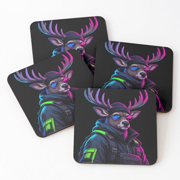 Item preview, Cyberpunk Reindeer Techwear Winter Graphic designed and sold by LazyDayzCo.