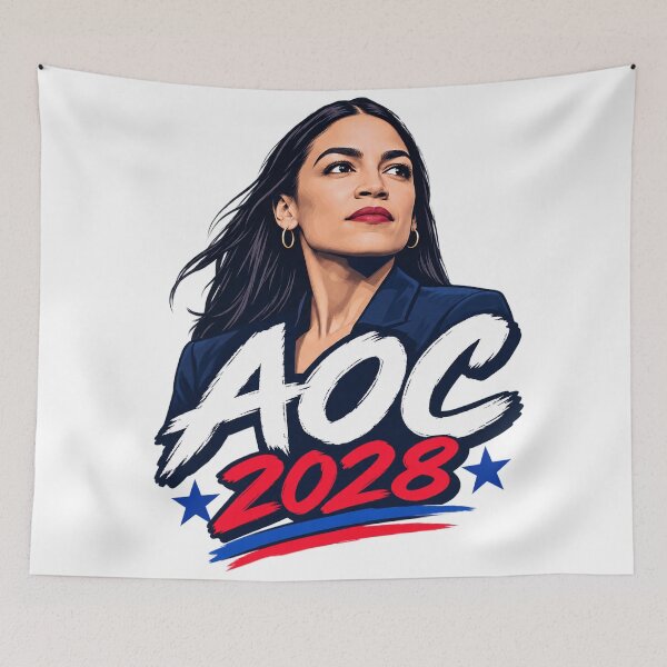 Item preview, Alexandria Ocasio Cortez 2028 for President designed and sold by Owcomm.
