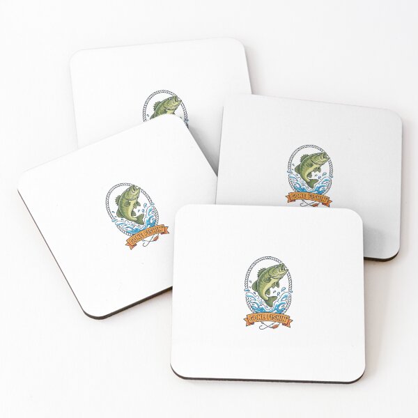 Item preview, Gone Fishin' Leaping Bass Splash designed and sold by Worn and Witty.