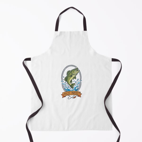 Item preview, Gone Fishin' Leaping Bass Splash designed and sold by Worn and Witty.