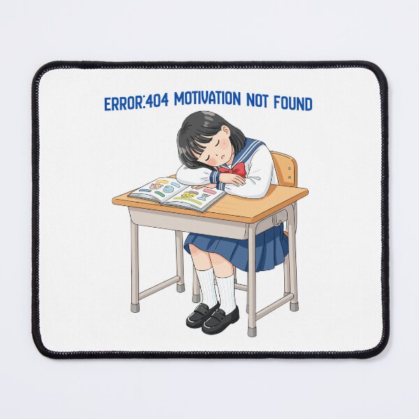 Item preview, Error 404 Motivation Not Found Anime Girl designed and sold by goksugurkan.