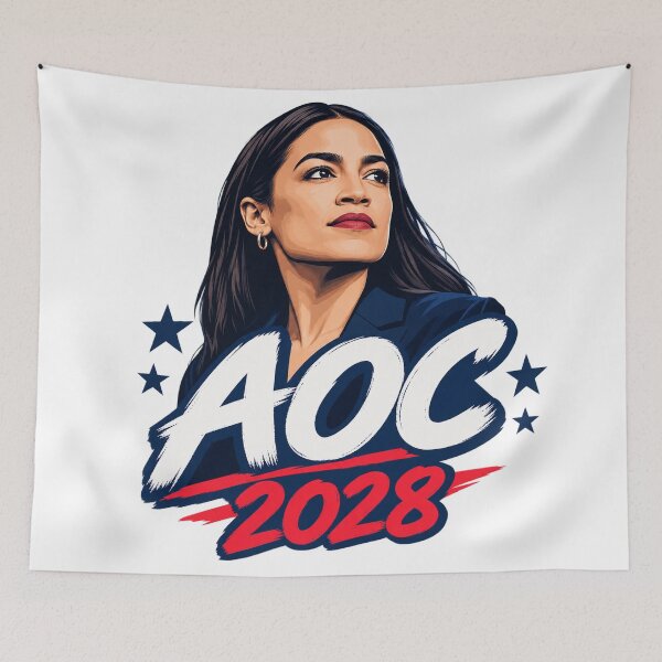 Item preview, Alexandria Ocasio Cortez 2028 for President designed and sold by Owcomm.