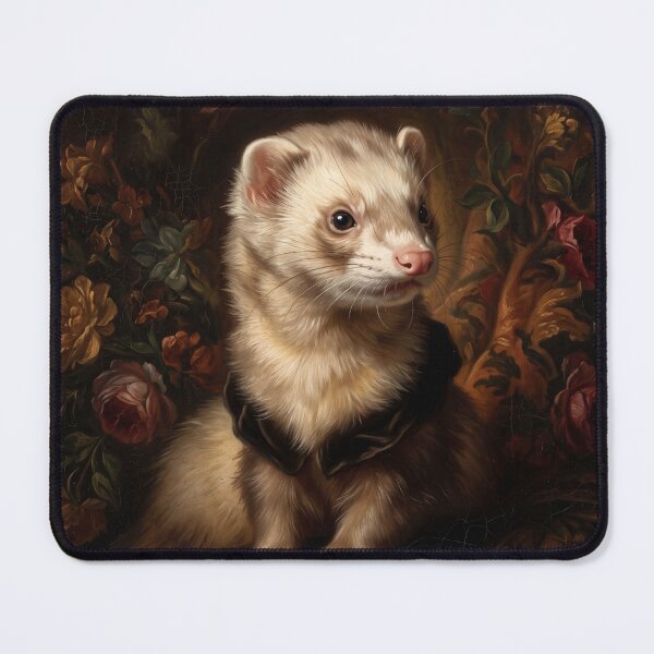 Item preview, Regal Cream Ferret with Velvet Collar designed and sold by Real Beast Art.