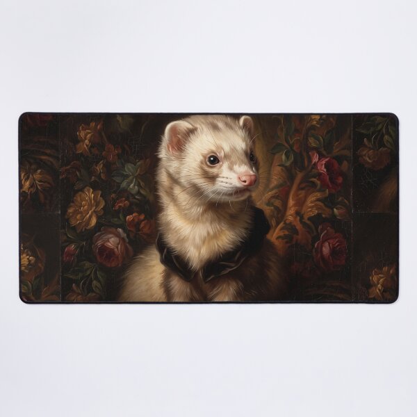 Item preview, Regal Cream Ferret with Velvet Collar designed and sold by Real Beast Art.