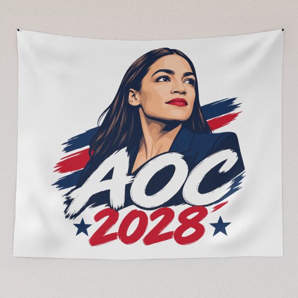 Item preview, Alexandria Ocasio Cortez 2028 AOC for President designed and sold by Owcomm.