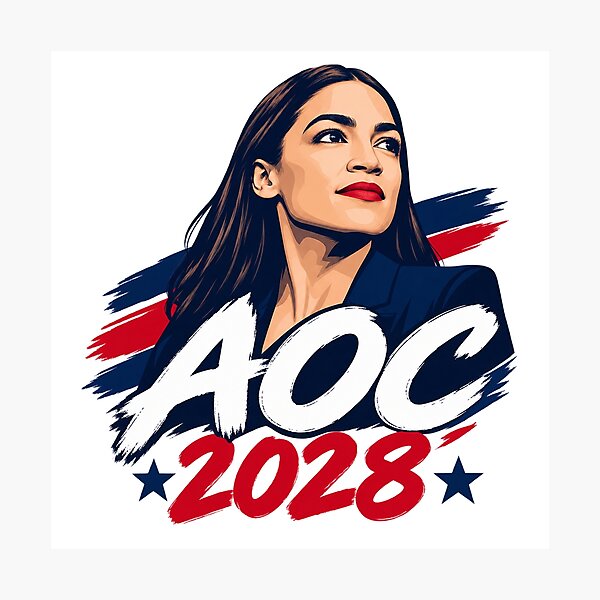 Item preview, Alexandria Ocasio Cortez 2028 AOC for President designed and sold by Owcomm.