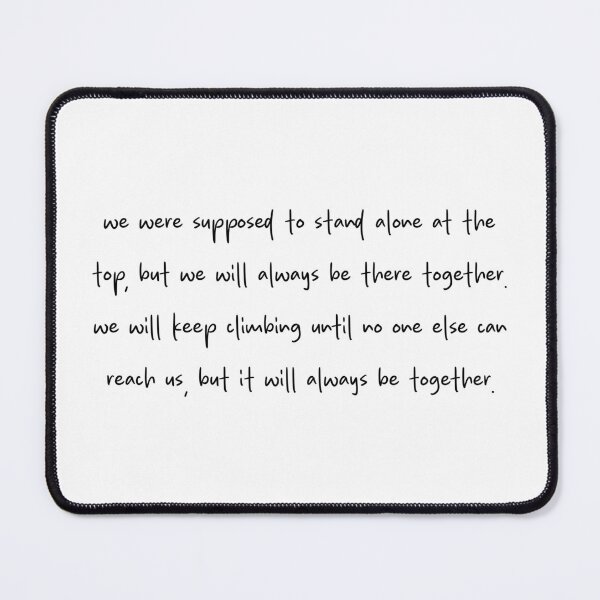 Item preview, "we were supposed to stand alone at the top, but we will always be there together" - Heated Rivalry quote, Ilya Rozanov, Shane Hollander, Hollanov, hockey romance, Rachel Reid designed and sold by RosefinchArt.