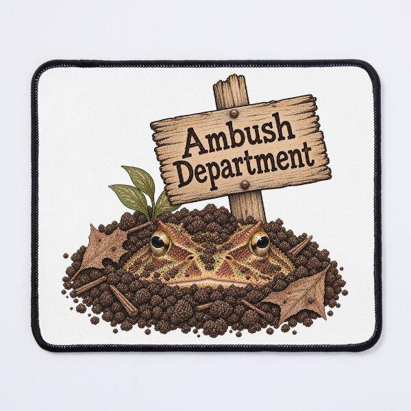 Item preview, Pacman Frog Ambush Department Funny Frog Art designed and sold by threadandfangs.
