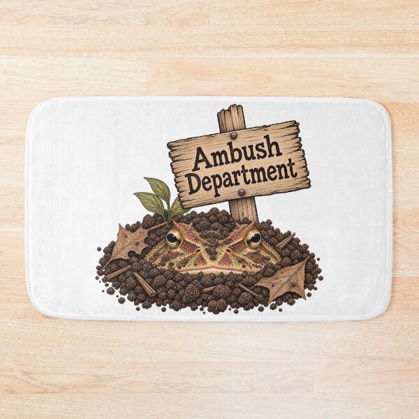 Item preview, Pacman Frog Ambush Department Funny Frog Art designed and sold by threadandfangs.