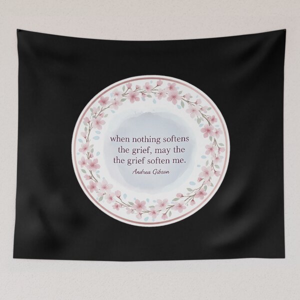 Item preview, Andrea Gibson Quote - Soften The Grief Watercolor Wreath designed and sold by IstanbulEssence.