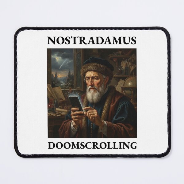 Item preview, Funny Nostradamus Doomscrolling designed and sold by Horningamere.
