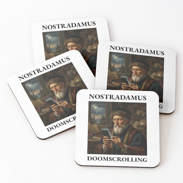 Item preview, Funny Nostradamus Doomscrolling designed and sold by Horningamere.