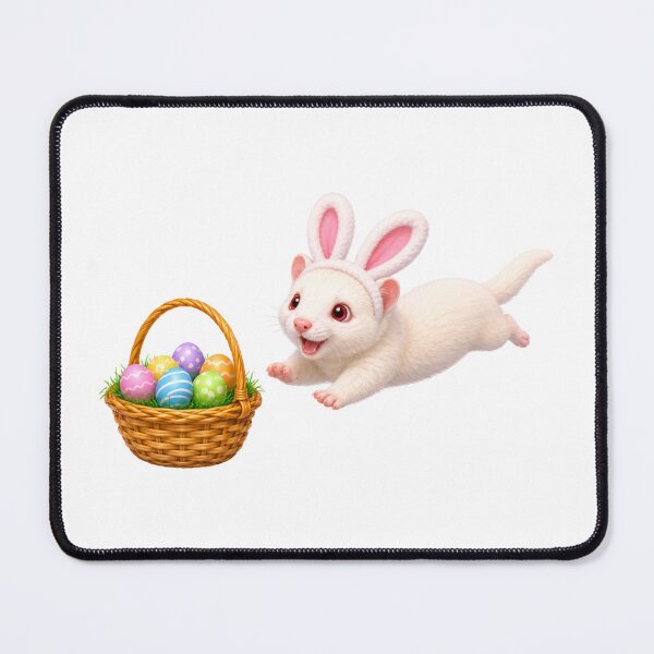 Item preview, Albino Ferret Easter Basket designed and sold by Sillytoe.