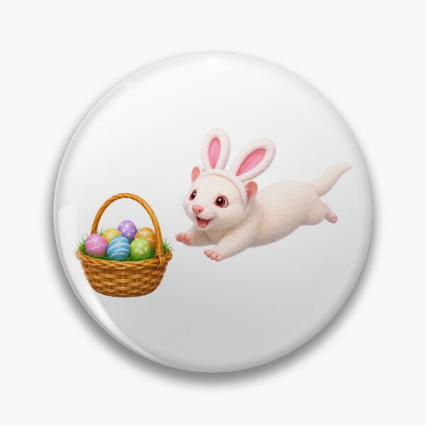 Item preview, Albino Ferret Easter Basket designed and sold by Sillytoe.