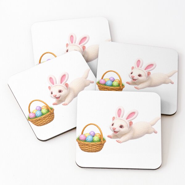 Item preview, Albino Ferret Easter Basket designed and sold by Sillytoe.