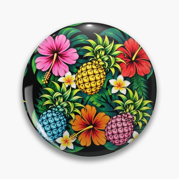 Item preview, Tropical Pineapple & Hibiscus – Colorful Hawaiian Paradise designed and sold by Plus91BIRD.