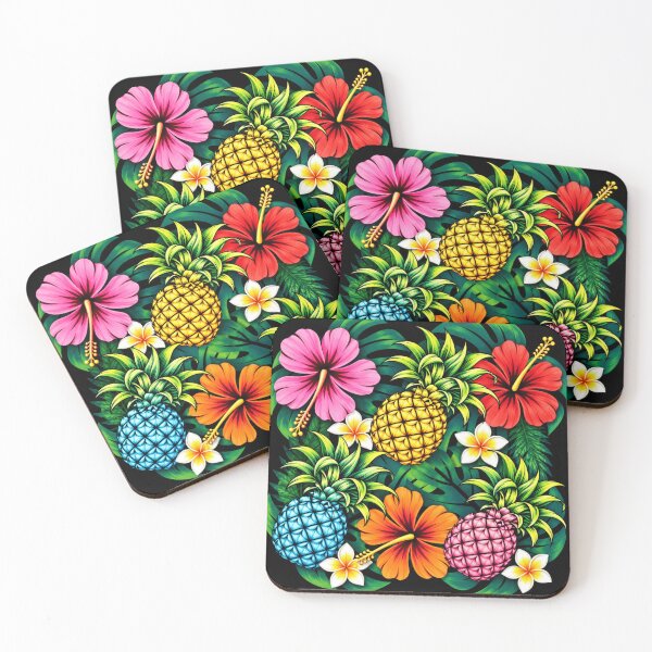Item preview, Tropical Pineapple & Hibiscus – Colorful Hawaiian Paradise designed and sold by Plus91BIRD.