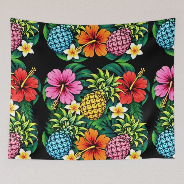Item preview, Tropical Pineapple & Hibiscus – Colorful Hawaiian Paradise designed and sold by Plus91BIRD.