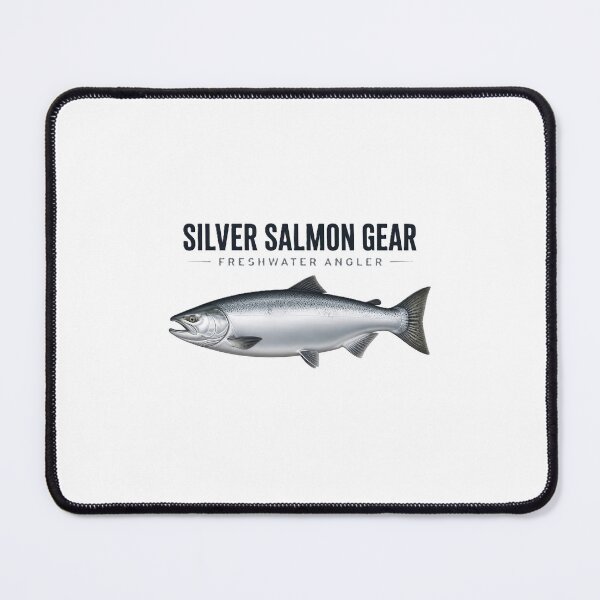 Item preview, Metallic Silver Salmon Gear Freshwater Angler Graphic designed and sold by NobleCast .