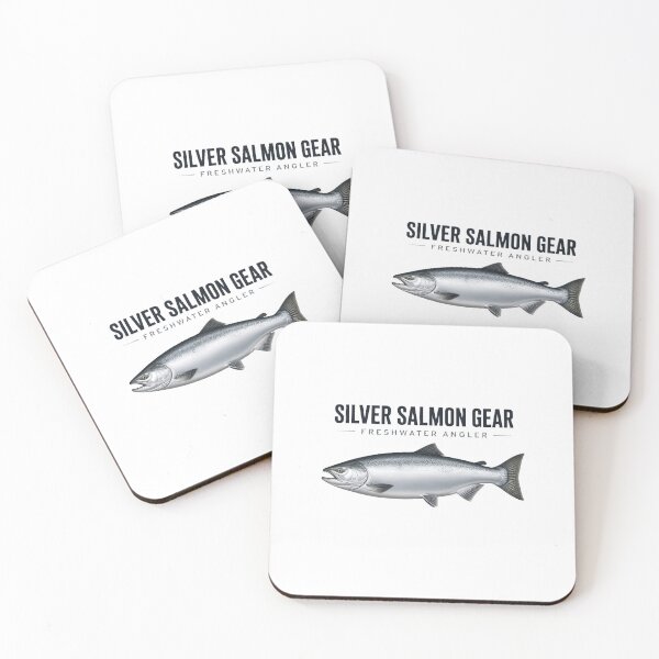 Item preview, Metallic Silver Salmon Gear Freshwater Angler Graphic designed and sold by NobleCast .