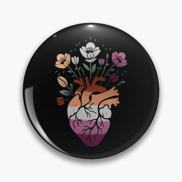Item preview, Lesbian Floral Heart LGBT Gay Pride Flag designed and sold by Clara Hollins.