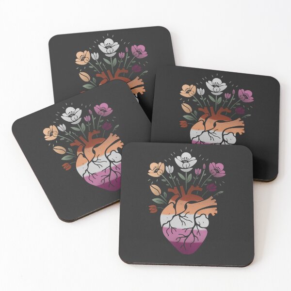 Item preview, Lesbian Floral Heart LGBT Gay Pride Flag designed and sold by Clara Hollins.