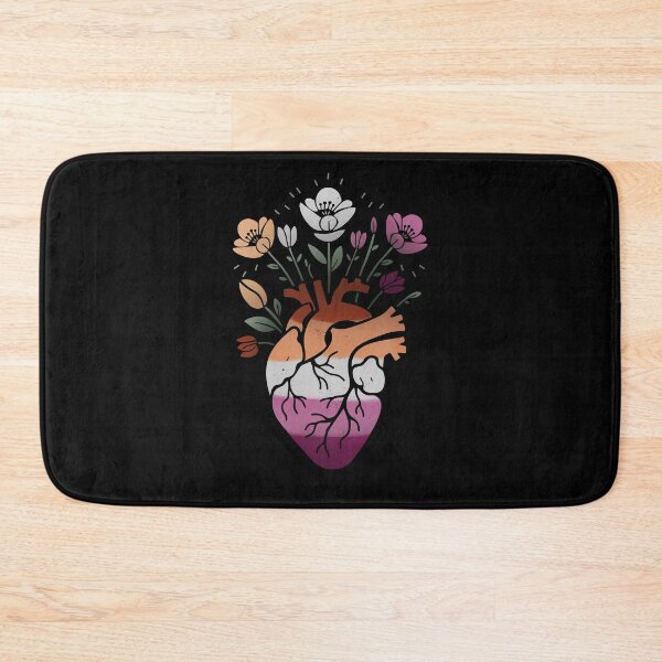 Item preview, Lesbian Floral Heart LGBT Gay Pride Flag designed and sold by Clara Hollins.